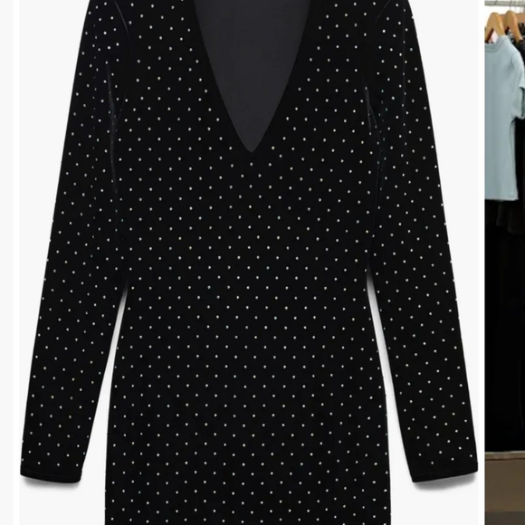 Mango Rhinestone/Strass Velvet Dress - Picture 2 of 3